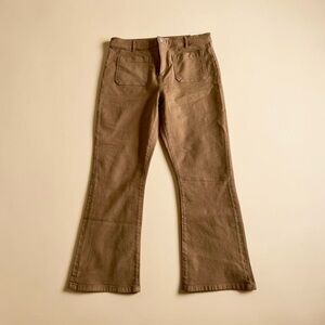 LOFT Patch Pocket Kick Crop Jeans | Size 31/12 | Camel